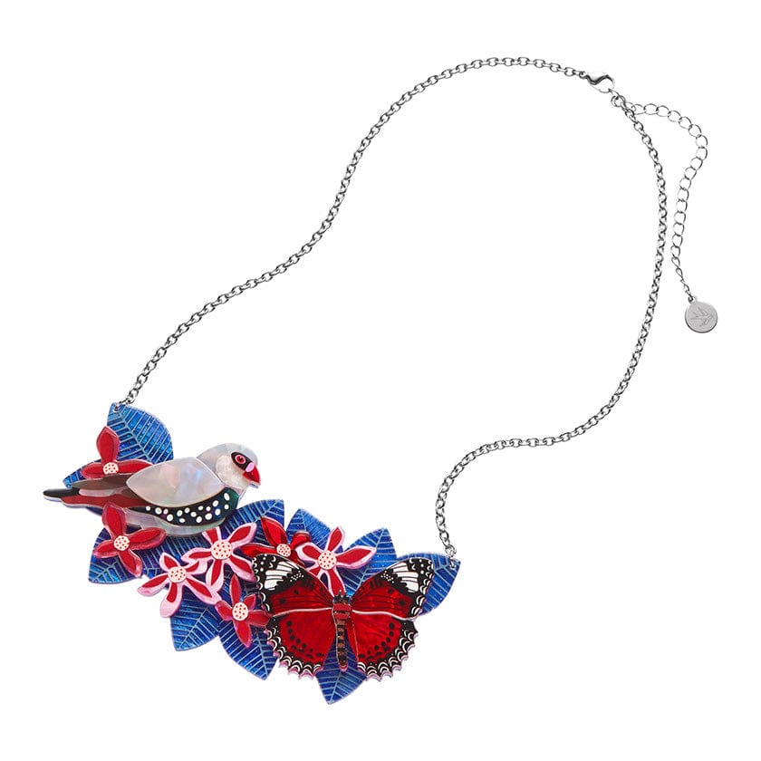 Amongst the Christmas Bush Necklace  -  Erstwilder  -  Quirky Resin and Enamel Accessories
