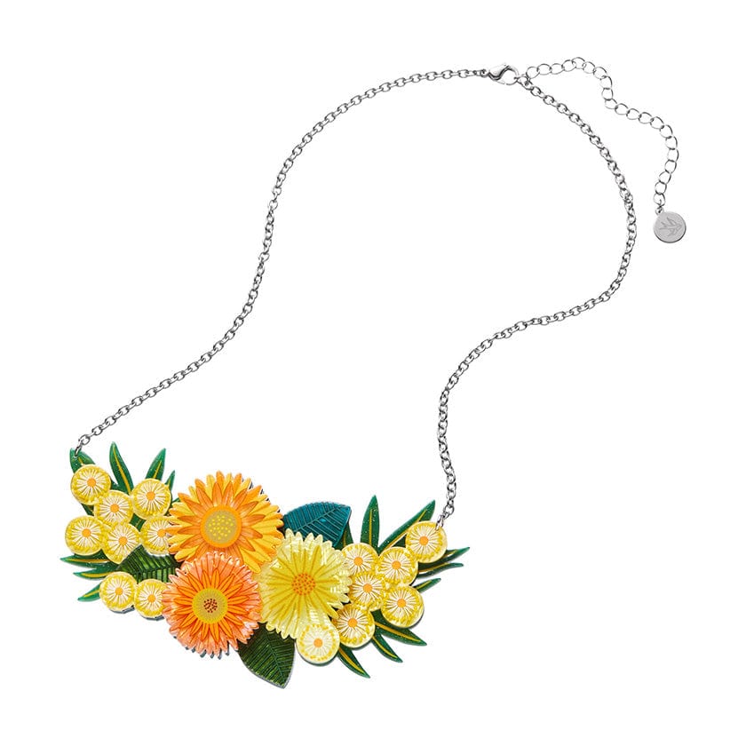 Yellow Efflorescence Necklace  -  Erstwilder  -  Quirky Resin and Enamel Accessories