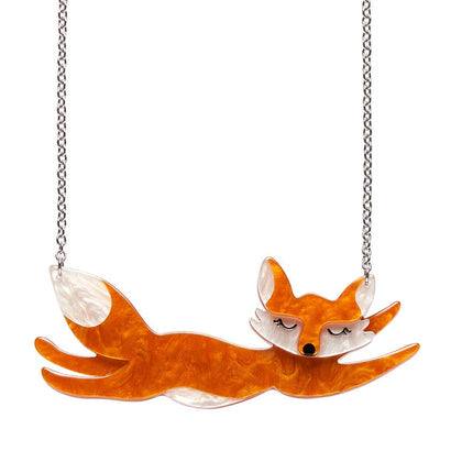 Flynn the Flying Fox Necklace  -  Erstwilder  -  Quirky Resin and Enamel Accessories