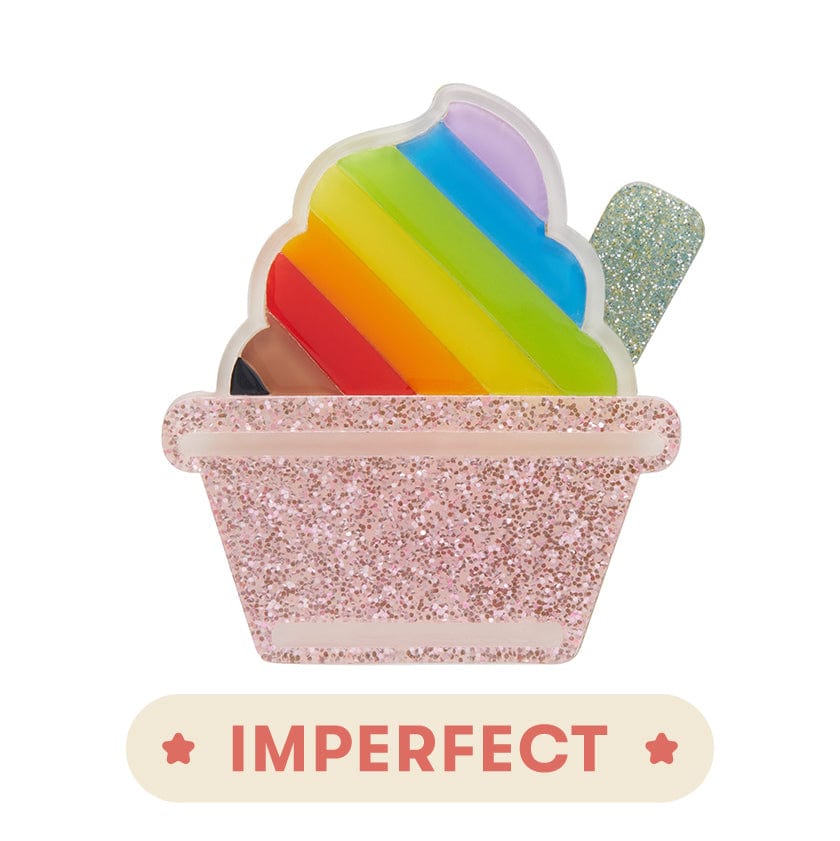 Erstwilder Pride & Joy Ice Cream Acceptance Brooch (IMPERFECT) IP-AD1BH04