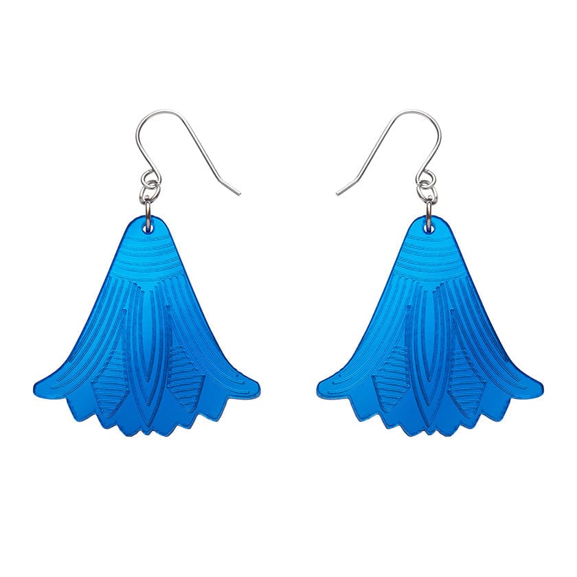 Erstwilder Lotus Mirror Drop Earrings - Blue AM1EE07