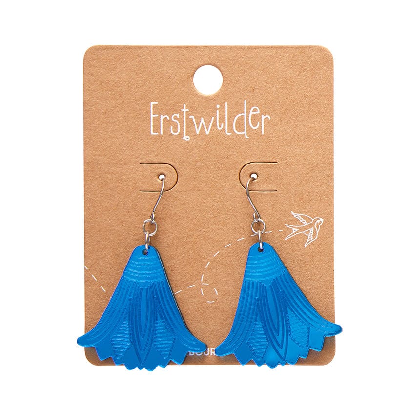 Erstwilder Lotus Mirror Drop Earrings - Blue AM1EE07