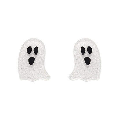 Erstwilder Ghost Ripple Stud Earrings - White AP1EE13