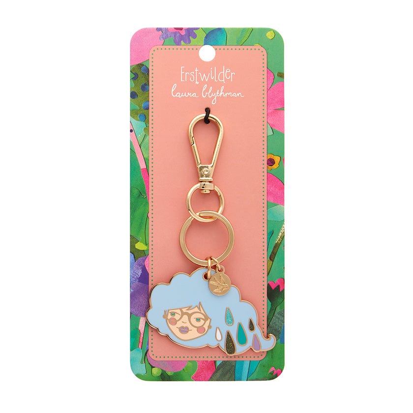 Lainey the Rainy Enamel Keyring  -  Erstwilder  -  Quirky Resin and Enamel Accessories