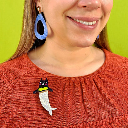 Catmaid Brooch  -  Erstwilder  -  Quirky Resin and Enamel Accessories