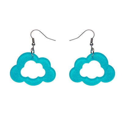 Erstwilder Essentials Cloud Glitter Resin Drop Earrings - Blue EE1008-SG3000