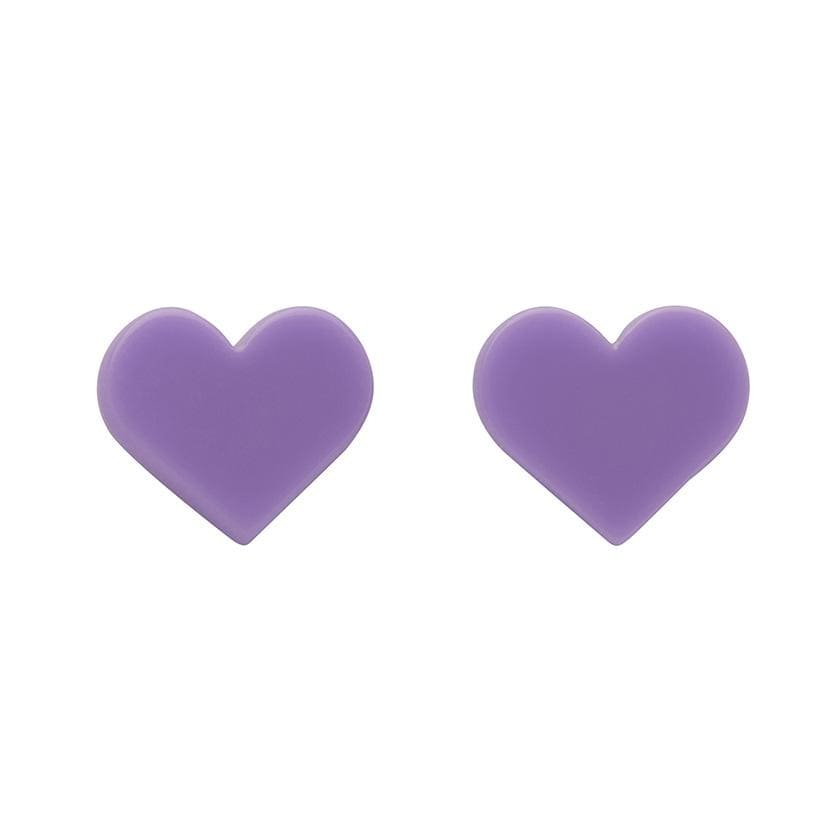 Erstwilder Essentials Heart Solid Resin Stud Earrings - Lavender EE0005-SO5100