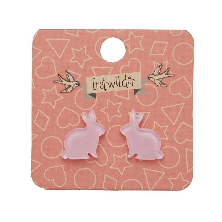 Erstwilder Essentials Bunny Bubble Resin Stud Earrings - Pink EE0007-BU2000