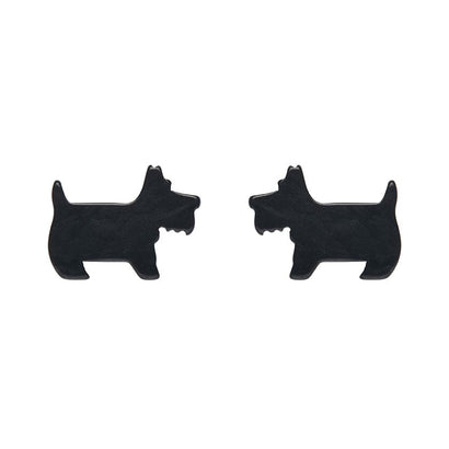 Erstwilder Essentials Terrier Ripple Resin Stud Earrings - Black AG1EE03