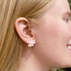 Bow Ripple Resin Stud Earrings - Pink