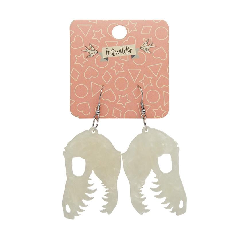 Erstwilder Essentials Fossil Ripple Resin Drop Earrings - Cream EE1018-RI8100