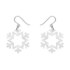 Snowflake - Ripple Resin Drop Earring - White