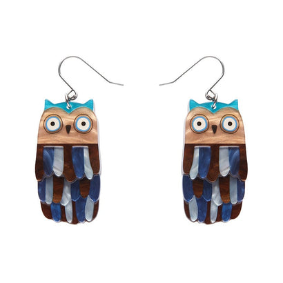 Feather Dress Drop Earrings  -  Erstwilder  -  Quirky Resin and Enamel Accessories