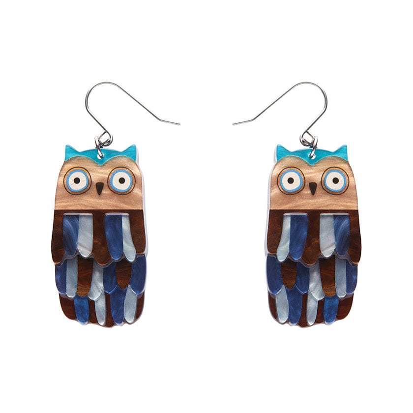 Feather Dress Drop Earrings  -  Erstwilder  -  Quirky Resin and Enamel Accessories