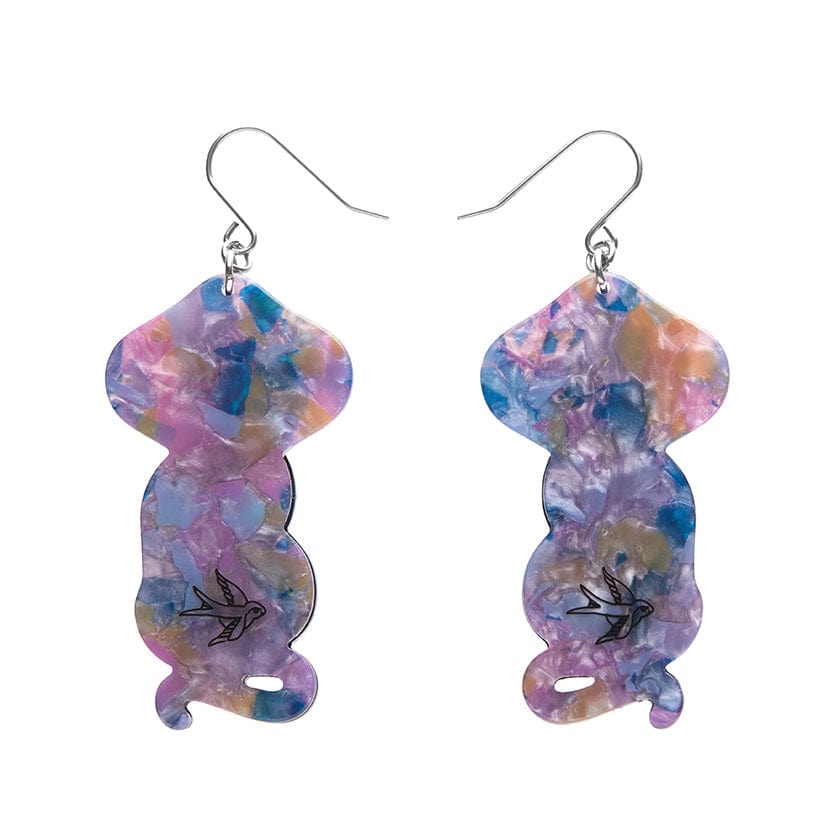 Le Chat Miaule Drop Earrings  -  Erstwilder  -  Quirky Resin and Enamel Accessories