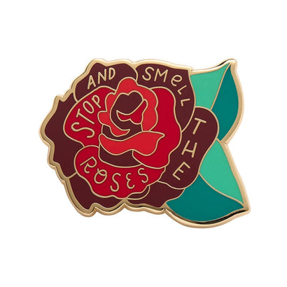 Erstwilder Stop and Smell the Roses Enamel Pin AH1EP12