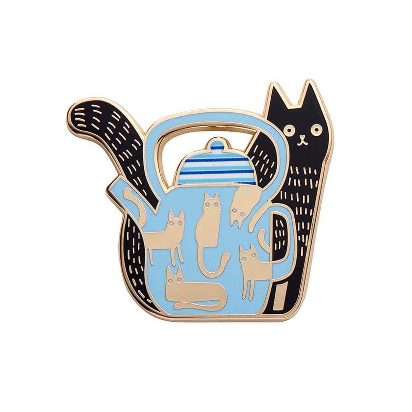Mouse Tea Enamel Pin  -  Erstwilder  -  Quirky Resin and Enamel Accessories