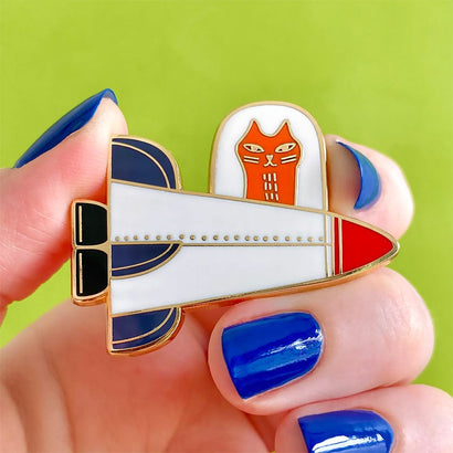Moon Ride Enamel Pin  -  Erstwilder  -  Quirky Resin and Enamel Accessories