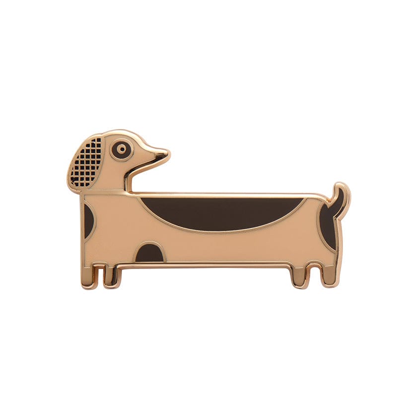 Long Dog Enamel Pin  -  Erstwilder  -  Quirky Resin and Enamel Accessories