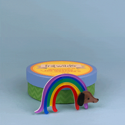 Erstwilder Rainbow Ruff Brooch BH7054-0100