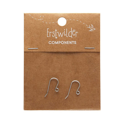 Earring Hooks (Silver) - 1 Pair  -  Erstwilder  -  Quirky Resin and Enamel Accessories
