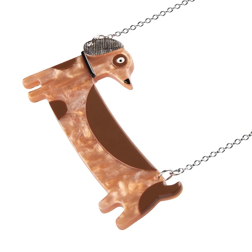 Long Dog Necklace  -  Erstwilder  -  Quirky Resin and Enamel Accessories