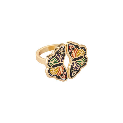 Prince of Pride Butterfly Enamel Ring  -  Erstwilder  -  Quirky Resin and Enamel Accessories