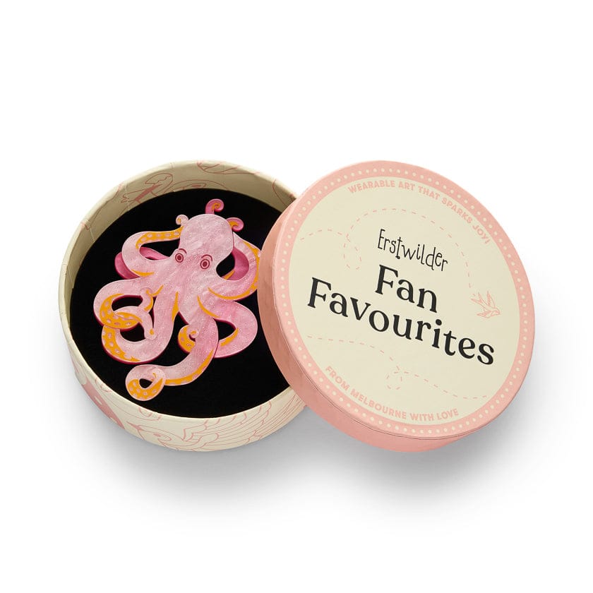 Octopode's Abode Brooch  -  Erstwilder  -  Quirky Resin and Enamel Accessories