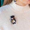 The Posh Pussycat Brooch  -  Erstwilder  -  Quirky Resin and Enamel Accessories