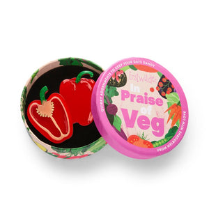 Capsicum Crush Brooch  -  Erstwilder  -  Quirky Resin and Enamel Accessories