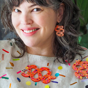 The Rowdy Rattlesnake Necklace  -  Erstwilder  -  Quirky Resin and Enamel Accessories