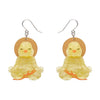 The Yoga Chick Drop Earrings  -  Erstwilder  -  Quirky Resin and Enamel Accessories