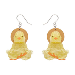 The Yoga Chick Drop Earrings  -  Erstwilder  -  Quirky Resin and Enamel Accessories