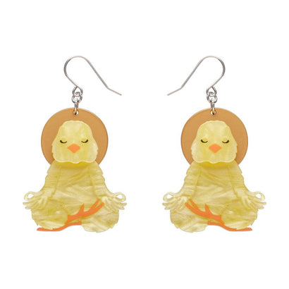 The Yoga Chick Drop Earrings  -  Erstwilder  -  Quirky Resin and Enamel Accessories