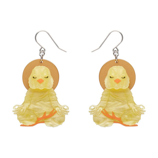Boucles D'oreilles Pendantes Taratata Vintage - Motif Poussin, Dormeuses, Multicolore - France