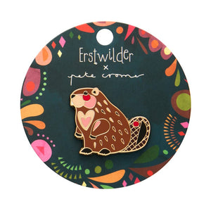 The Busy Beaver Enamel Pin  -  Erstwilder  -  Quirky Resin and Enamel Accessories