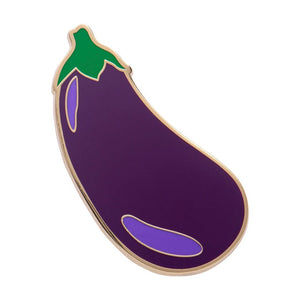Eggplant Envy Enamel Pin  -  Erstwilder  -  Quirky Resin and Enamel Accessories