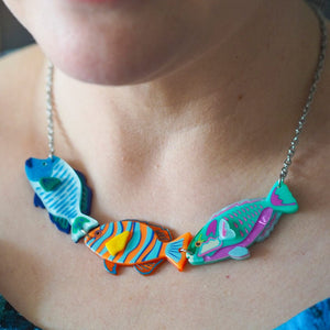 Time for School Necklace  -  Erstwilder  -  Quirky Resin and Enamel Accessories