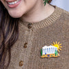Pillars of Power Brooch  -  Erstwilder  -  Quirky Resin and Enamel Accessories