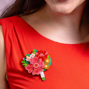 Petals for Keeps Brooch  -  Erstwilder  -  Quirky Resin and Enamel Accessories