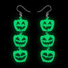 Halloween Pumpkins Drop Earrings - Glow in the Dark  -  Erstwilder Essentials  -  Quirky Resin and Enamel Accessories