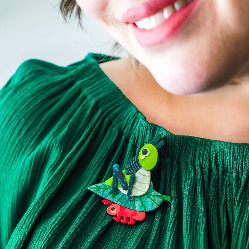 Meal Prep Brooch  -  Erstwilder  -  Quirky Resin and Enamel Accessories