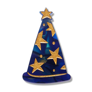 Wizard Hat Simplified Mini Brooch  -  Erstwilder Simplified  -  Quirky Resin and Enamel Accessories