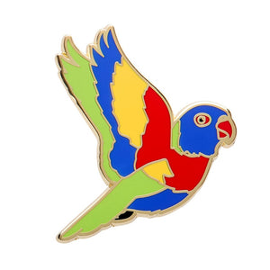 Lulu the Lorikeet Enamel Pin  -  Erstwilder  -  Quirky Resin and Enamel Accessories