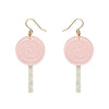 Lollypop Drop Earrings - Light Pink  -  Erstwilder Essentials  -  Quirky Resin and Enamel Accessories
