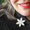 Snowflake Simplified Mini Brooch  -  Erstwilder Simplified  -  Quirky Resin and Enamel Accessories