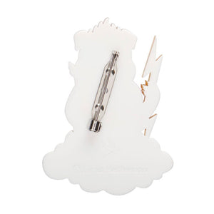 The Pious Pug Brooch  -  Erstwilder  -  Quirky Resin and Enamel Accessories