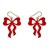 Bows Drop Earrings – Red