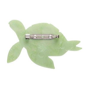 Green Turtle Brooch  -  Erstwilder  -  Quirky Resin and Enamel Accessories