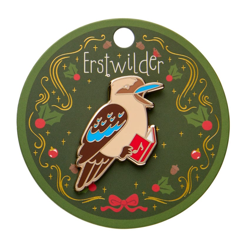 Kip the Kookaburra Enamel Pin  -  Erstwilder  -  Quirky Resin and Enamel Accessories